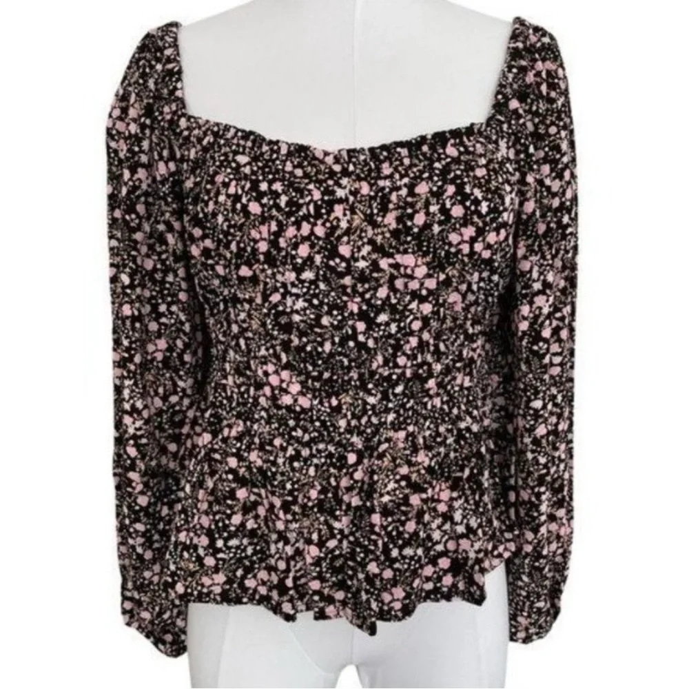 J. Crew Puff sleeve Drapey Crepe Top Fall Garden Floral Size M and L NWT